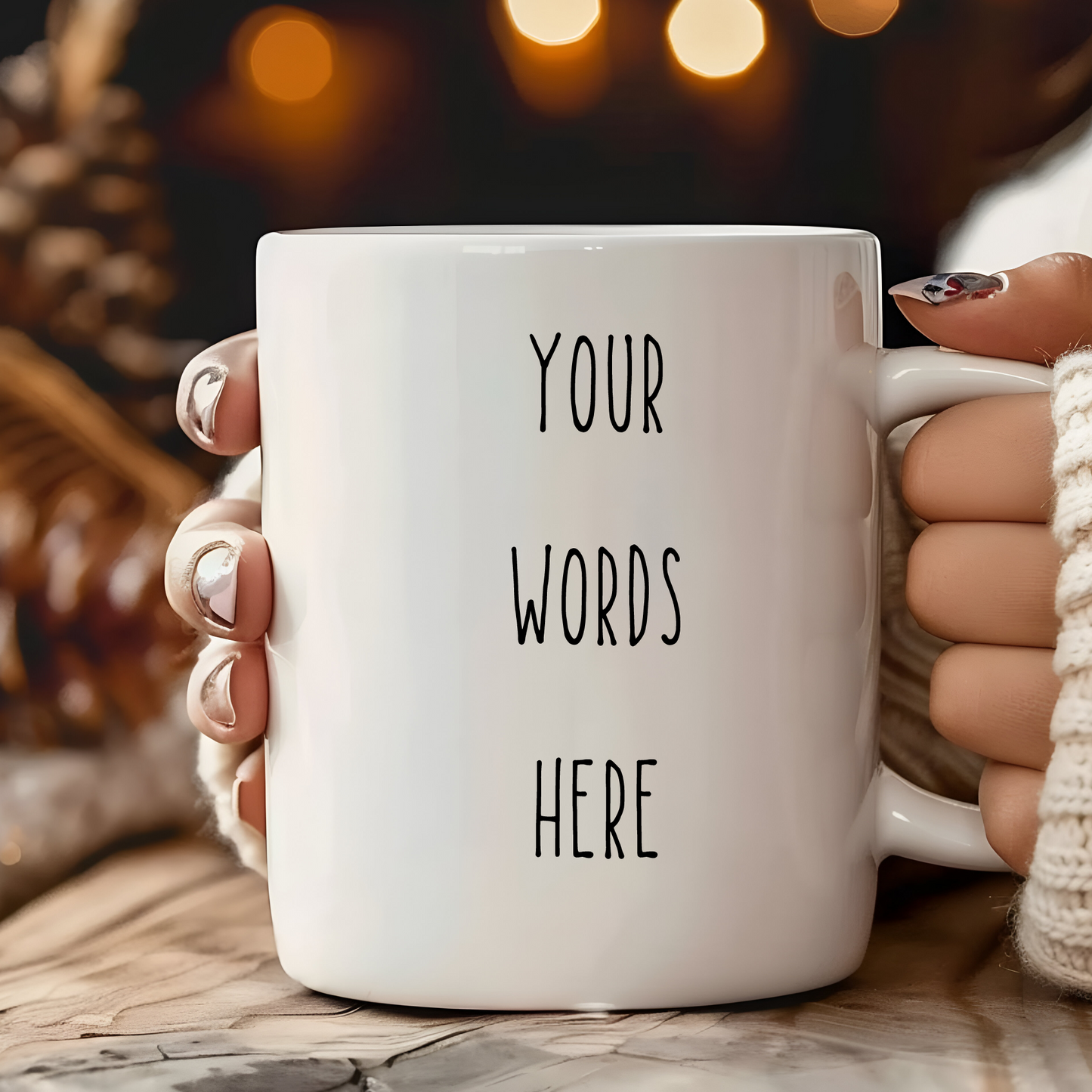 "Custom Photo Mugs for Grandma and Mom – Personalized 11oz and 15oz Coffee Cups with Photo and Text"