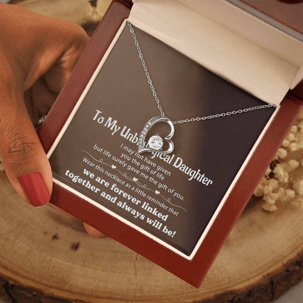 For My Unbiological Daughter - You Are Always In My Heart Necklace | Meaningful Gift