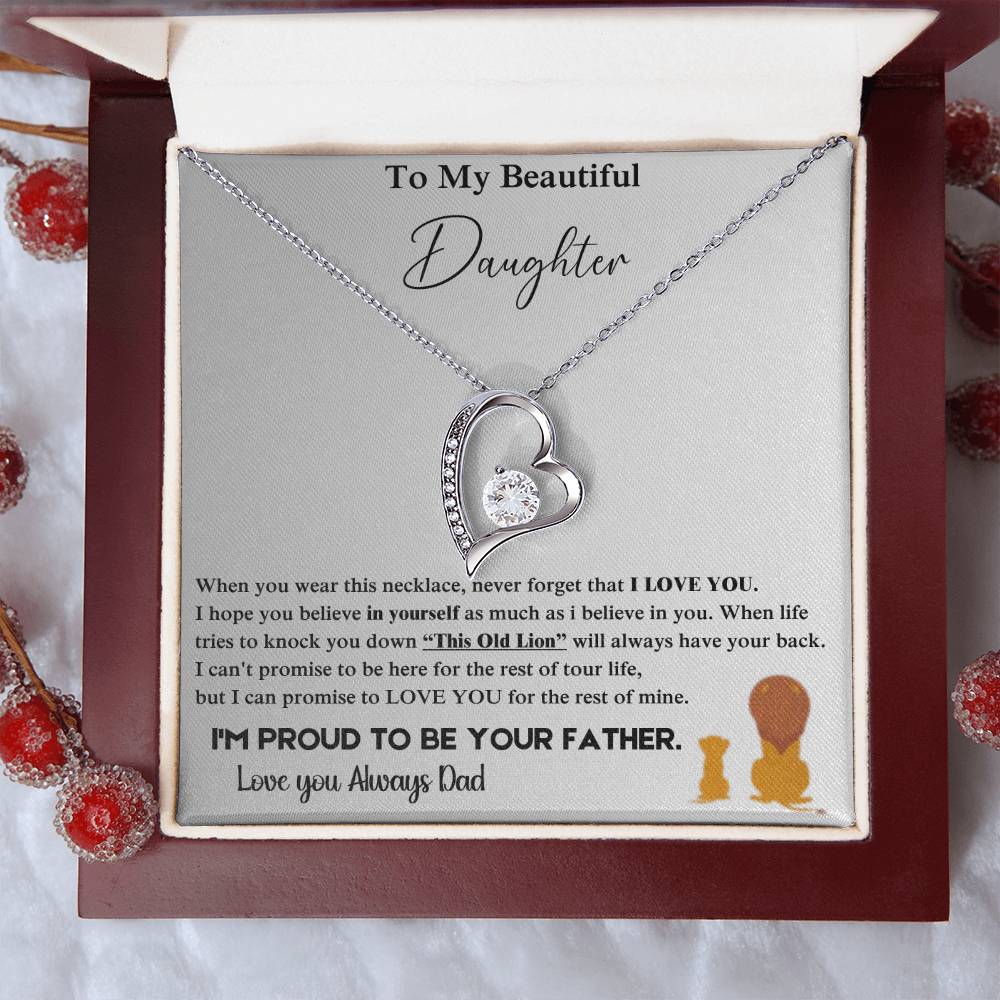 "Father to Daughter Necklace - Meaningful Christmas Gift for Daughter or Bonus Daughter"