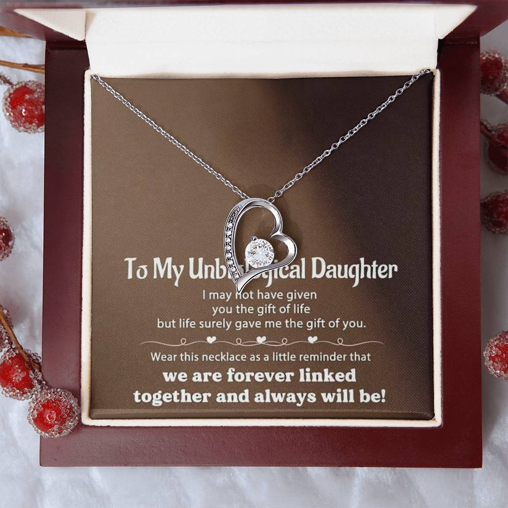 For My Unbiological Daughter - You Are Always In My Heart Necklace | Meaningful Gift