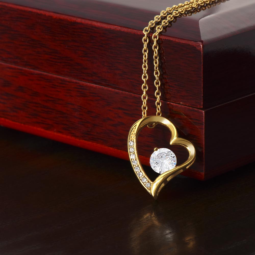 18k Yellow Gold Pendant Necklace ✨ | Be My Valentine 💖 | Forever Love Necklace 💎 | Valentine's Day Jewelry Gift 🎁 | Heart Necklace ❤️