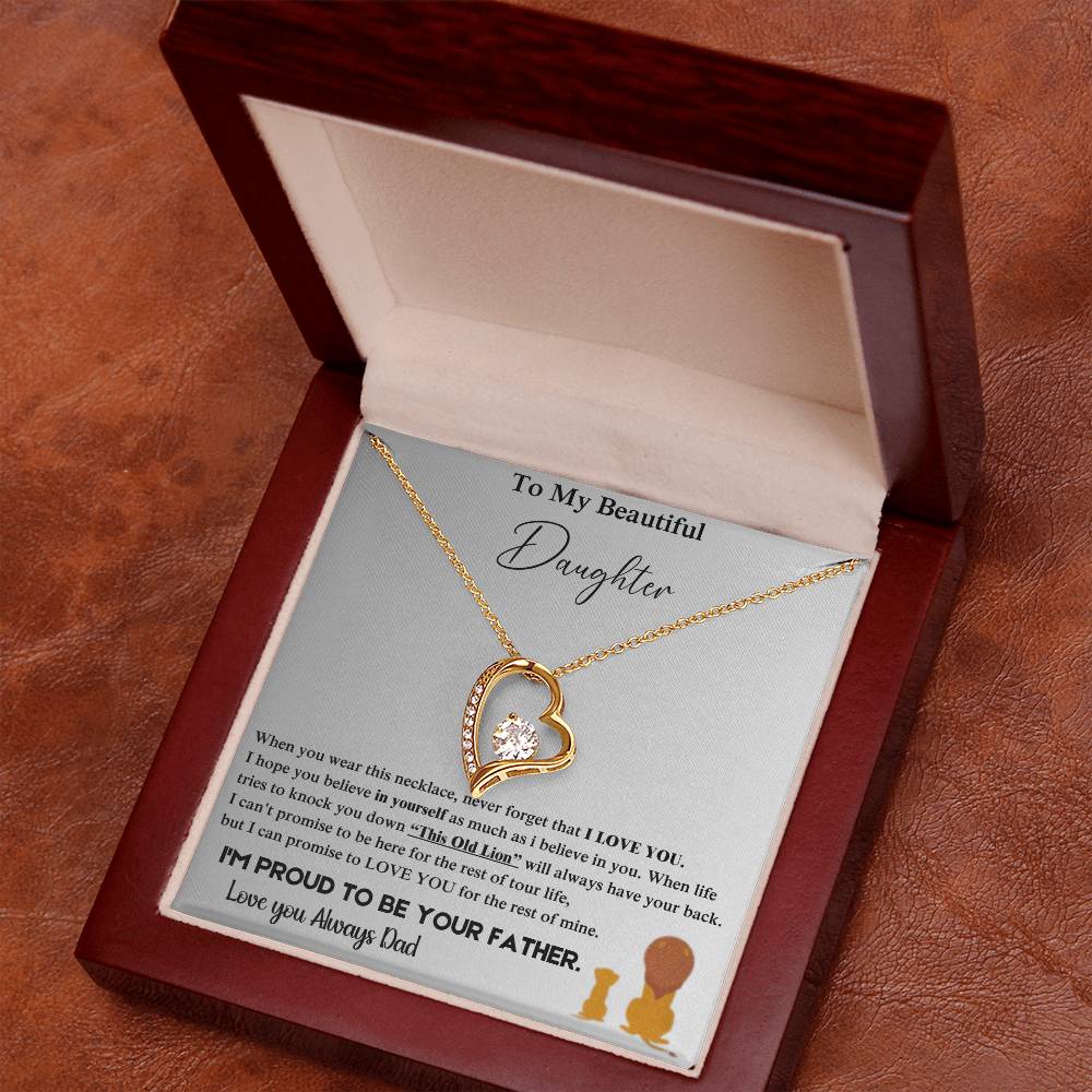 "Father to Daughter Necklace - Meaningful Christmas Gift for Daughter or Bonus Daughter"