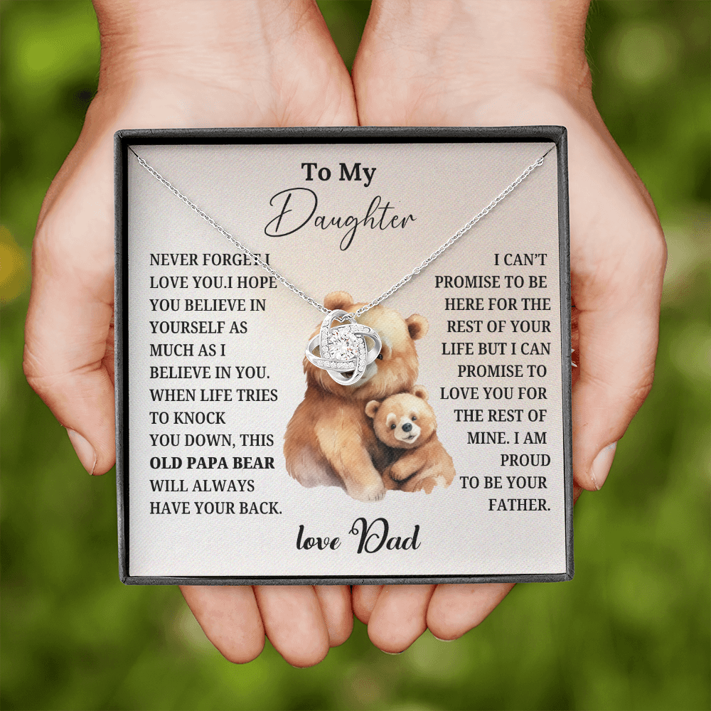 Necklace To My Daughter "The Distinguished Papa Bear"