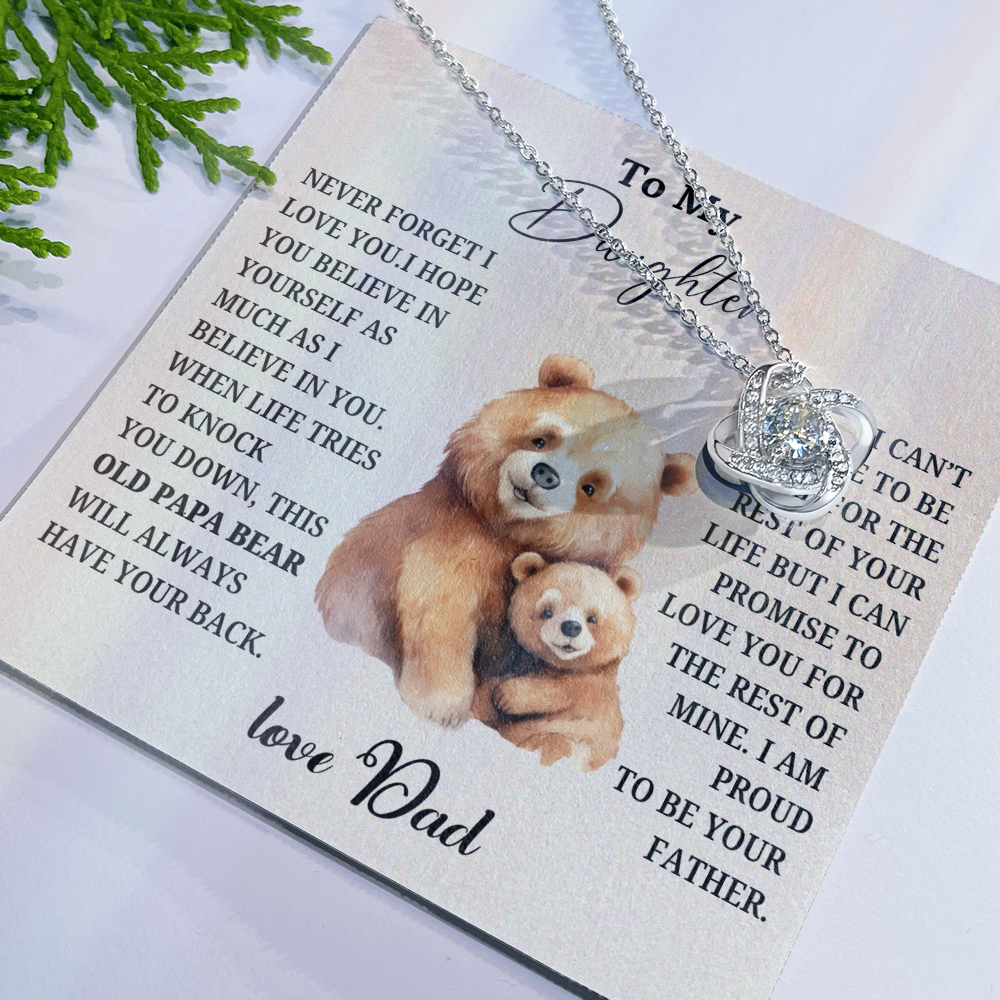 Necklace To My Daughter "The Distinguished Papa Bear"