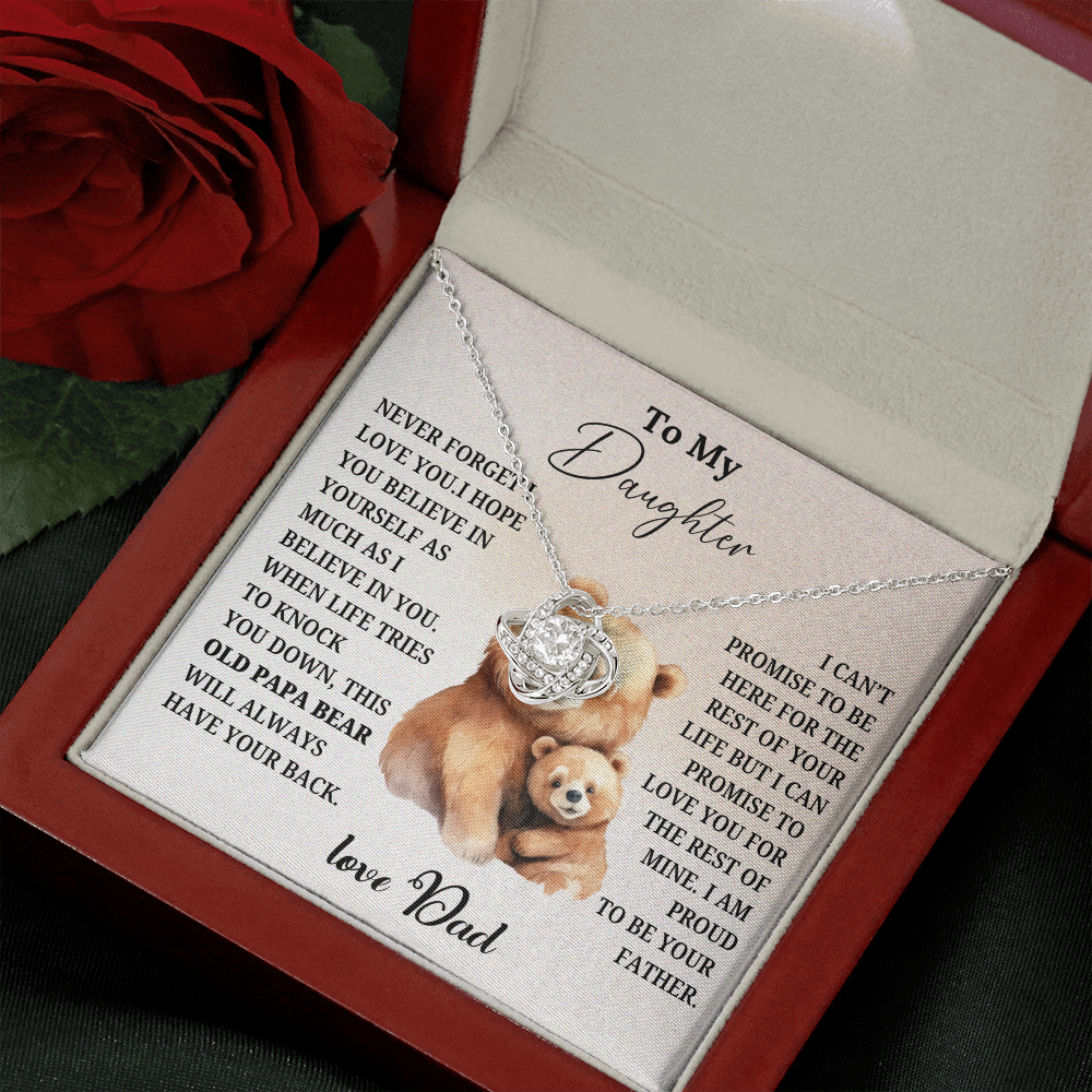 Necklace To My Daughter "The Distinguished Papa Bear"