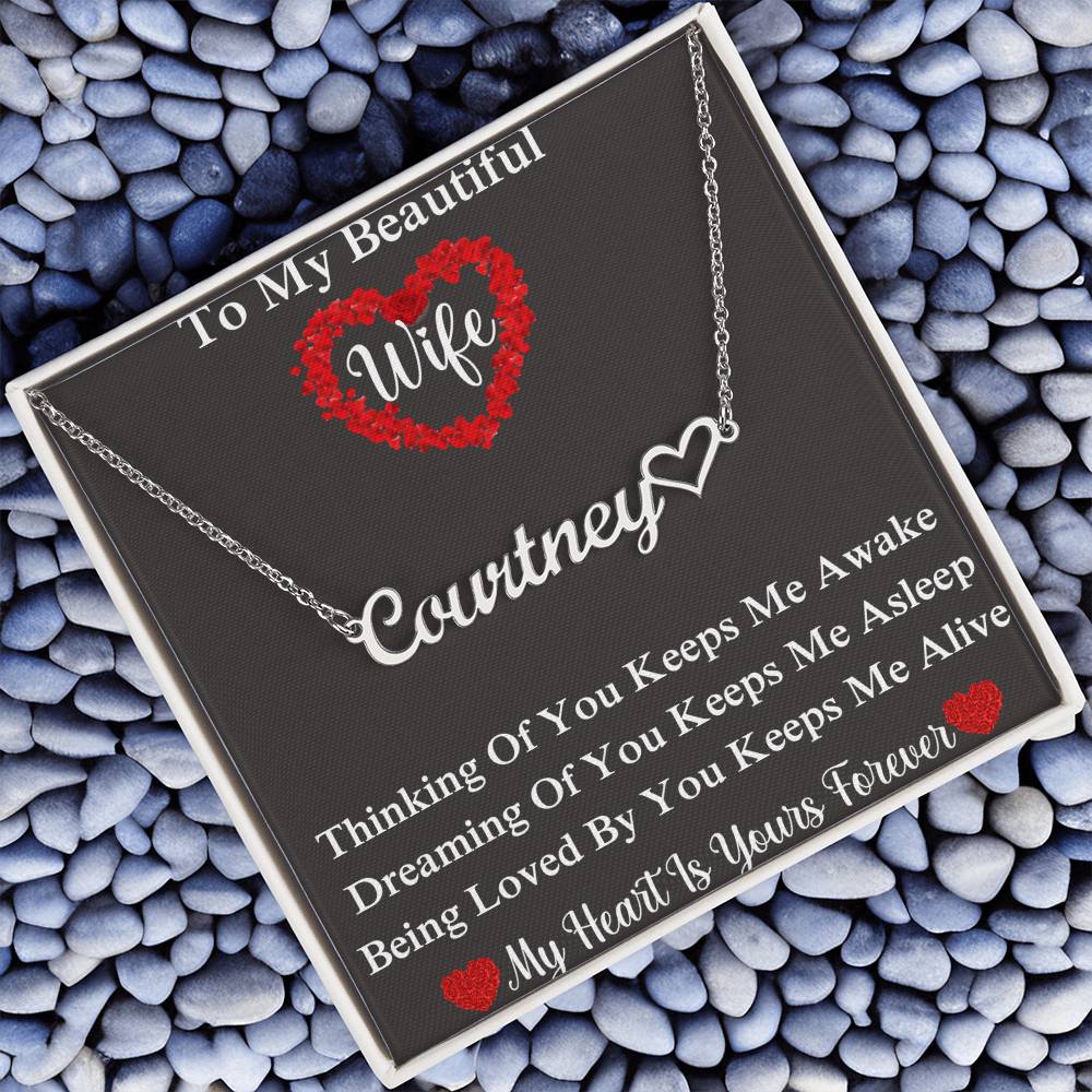 "Sentimental Necklace for Wife with Message Card - Perfect Anniversary or Birthday Gift from Husband"