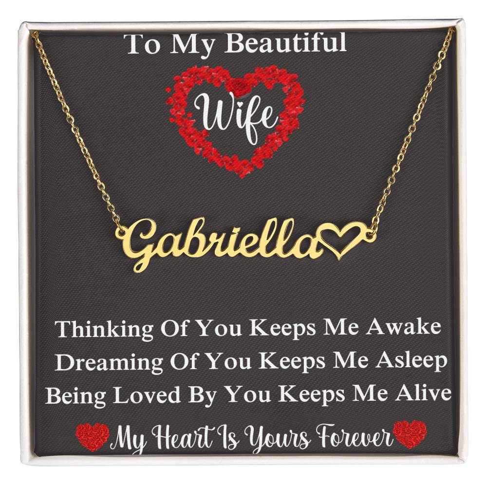 "Sentimental Necklace for Wife with Message Card - Perfect Anniversary or Birthday Gift from Husband"