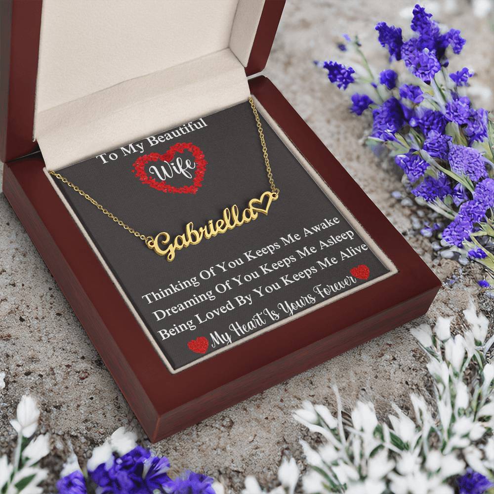 "Sentimental Necklace for Wife with Message Card - Perfect Anniversary or Birthday Gift from Husband"