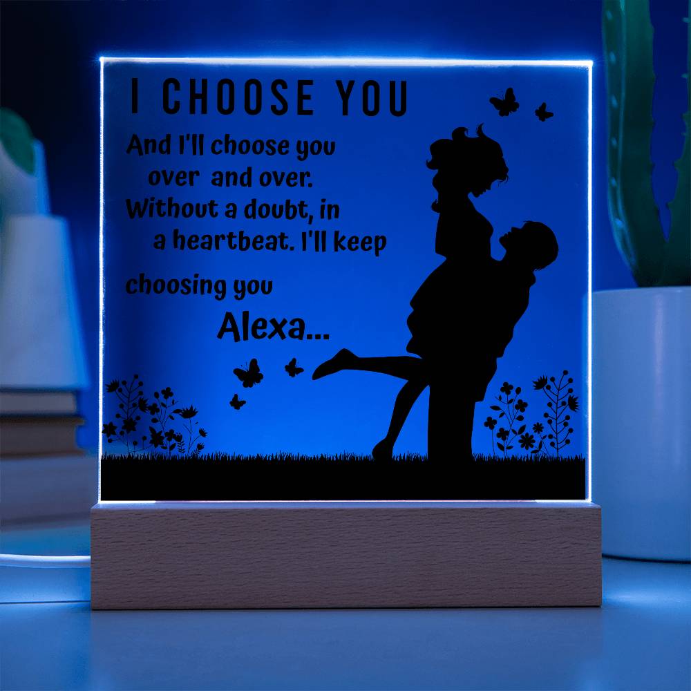 Personalized LED Acrylic Plaque – A Heartfelt Gift for Your Special Someone!