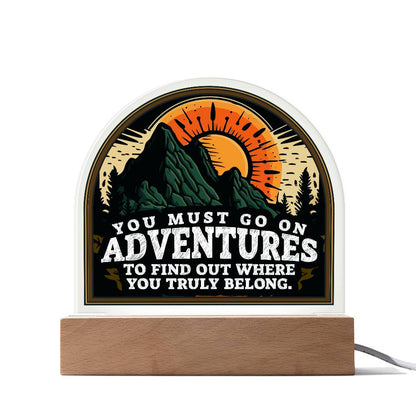 LED Acrylic Adventure Plaque – Illuminate Your Path to Discovery!