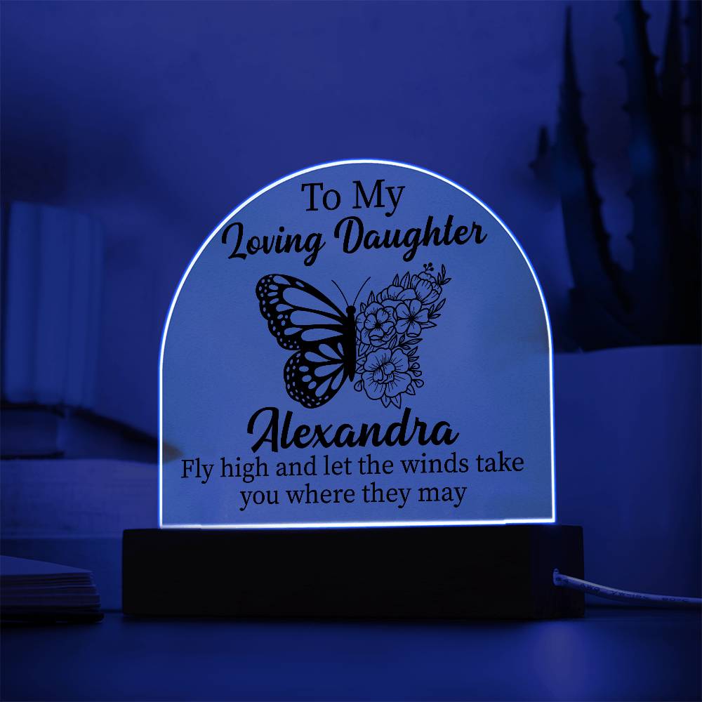 Personalized LED Acrylic Plaque – A Unique Gift for Your Beloved Daughter!