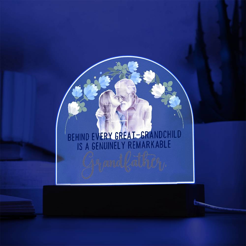 Personalized LED Acrylic Plaque – A Heartwarming Gift for Your Beloved Grandpa!