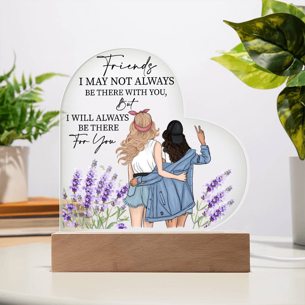 "Custom Best Friends Heart Acrylic Plaque | Personalized Bestie Gift for Birthdays and Special Occasions"