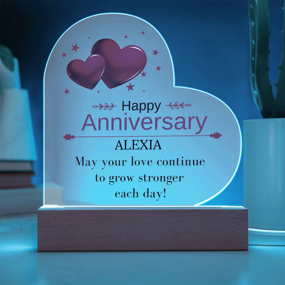 Happy Anniversary Alixa – May your love continue to grow stronger each day!