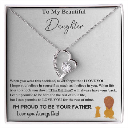 "Father to Daughter Necklace - Meaningful Christmas Gift for Daughter or Bonus Daughter"