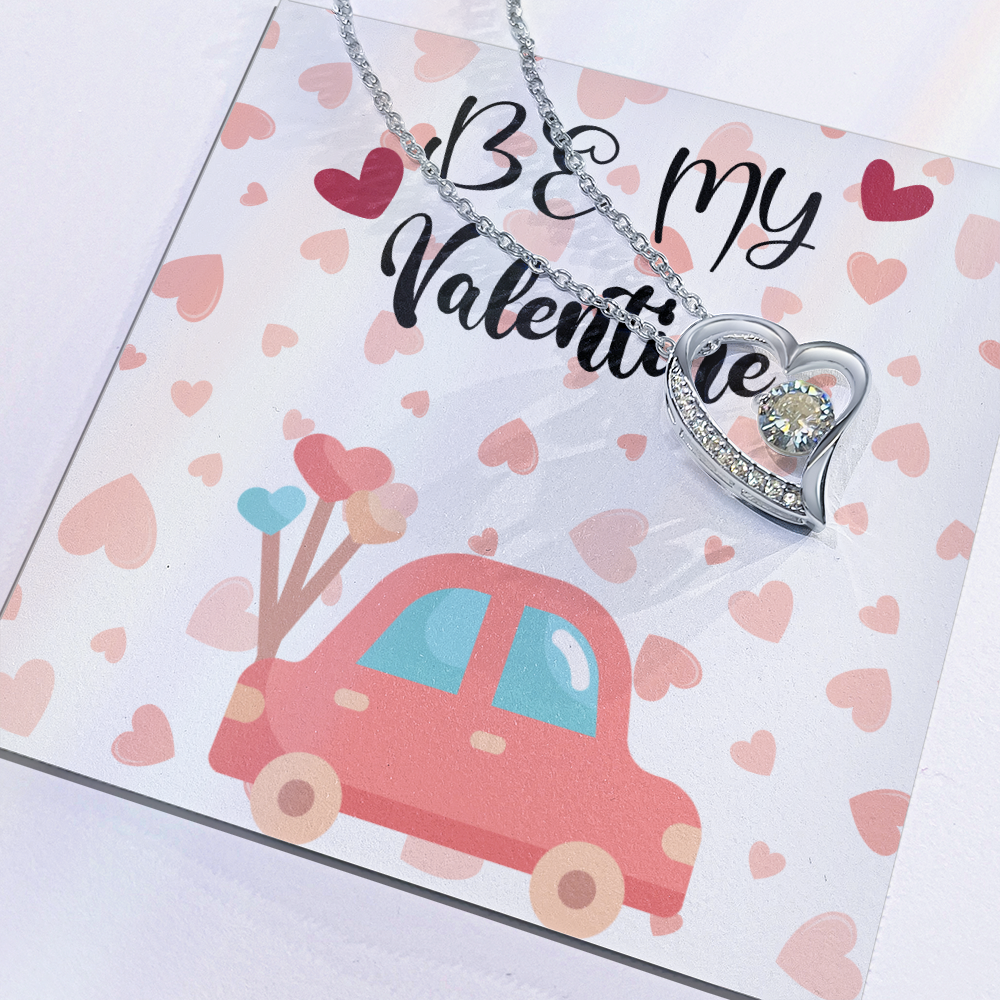 18k Yellow Gold Pendant Necklace ✨ | Be My Valentine 💖 | Forever Love Necklace 💎 | Valentine's Day Jewelry Gift 🎁 | Heart Necklace ❤️