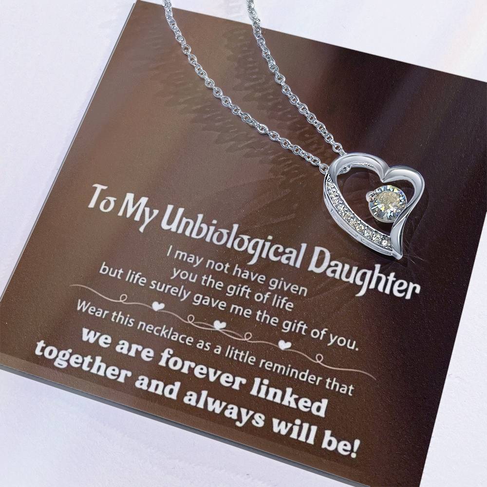 For My Unbiological Daughter - You Are Always In My Heart Necklace | Meaningful Gift