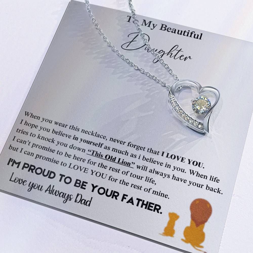 "Father to Daughter Necklace - Meaningful Christmas Gift for Daughter or Bonus Daughter"