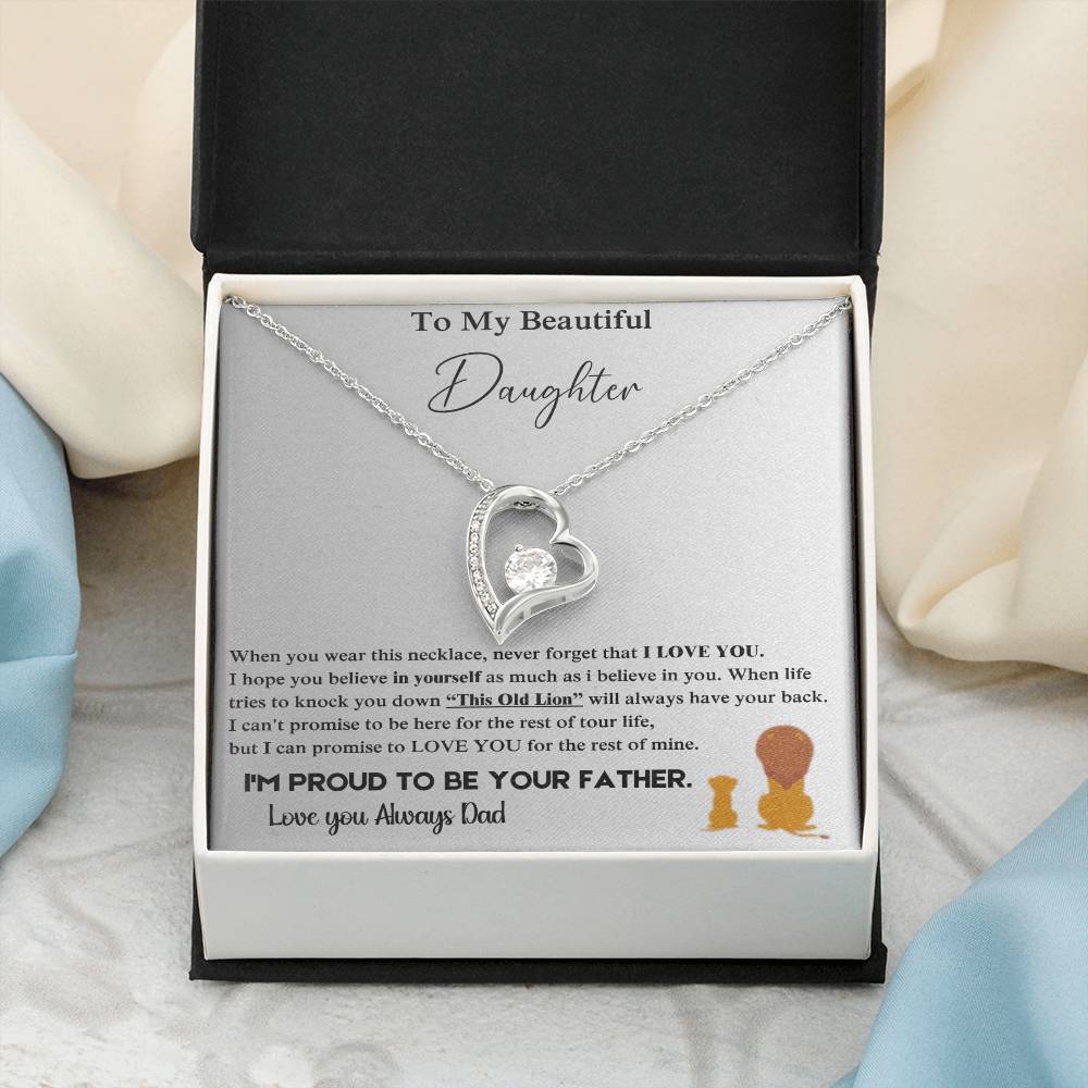 "Father to Daughter Necklace - Meaningful Christmas Gift for Daughter or Bonus Daughter"