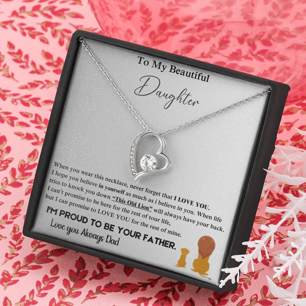 "Father to Daughter Necklace - Meaningful Christmas Gift for Daughter or Bonus Daughter"