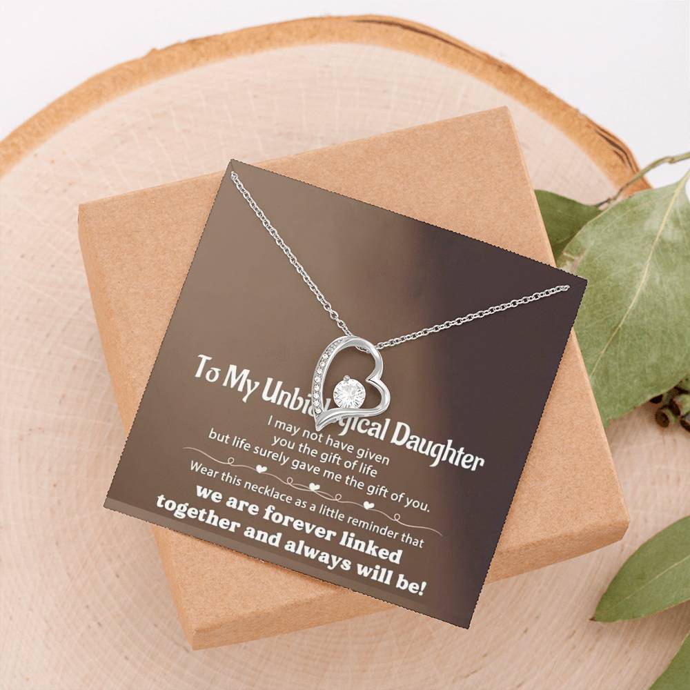 For My Unbiological Daughter - You Are Always In My Heart Necklace | Meaningful Gift