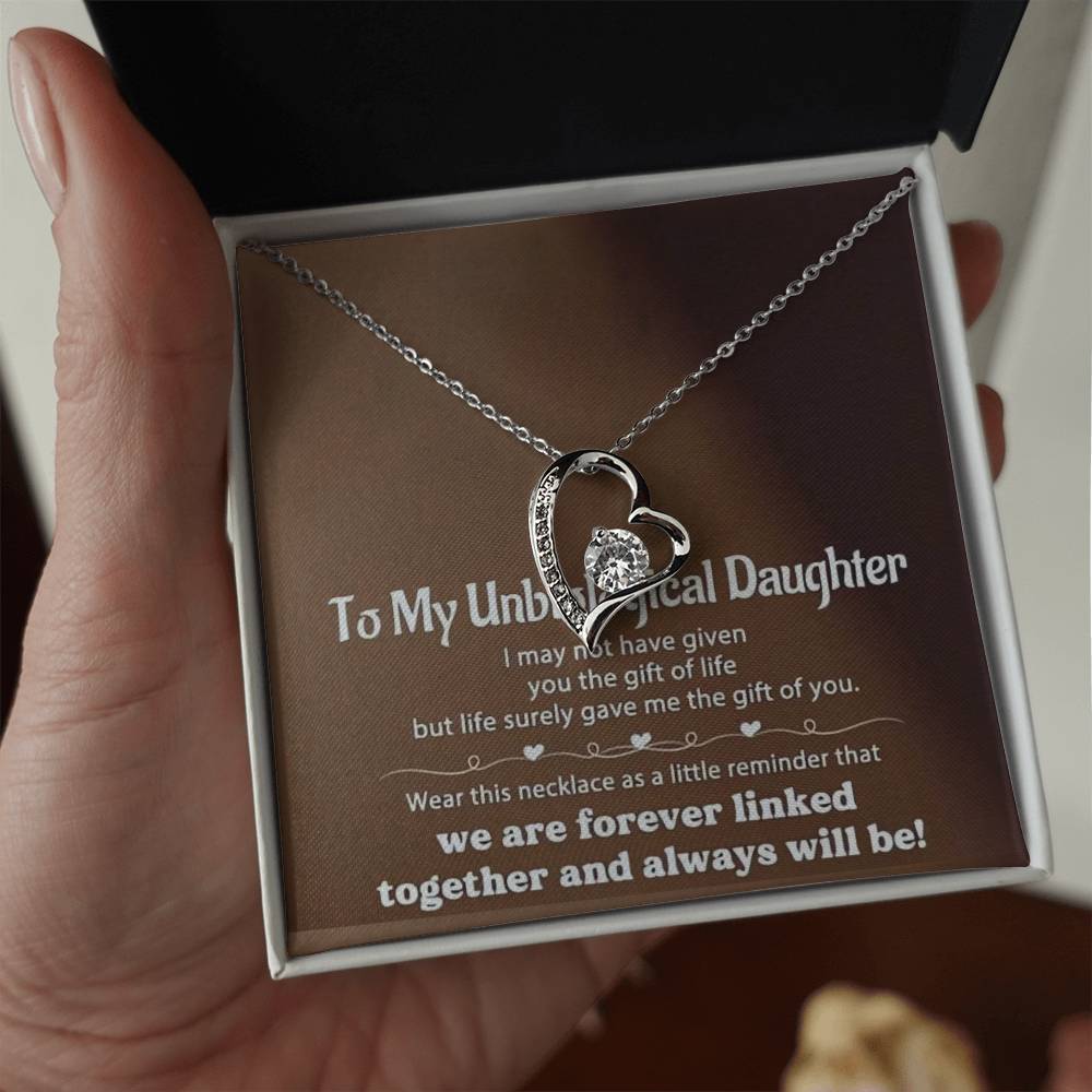 For My Unbiological Daughter - You Are Always In My Heart Necklace | Meaningful Gift