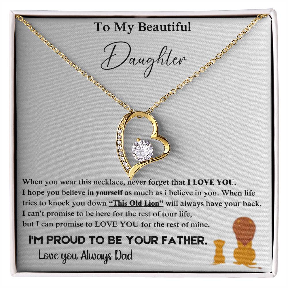 "Father to Daughter Necklace - Meaningful Christmas Gift for Daughter or Bonus Daughter"