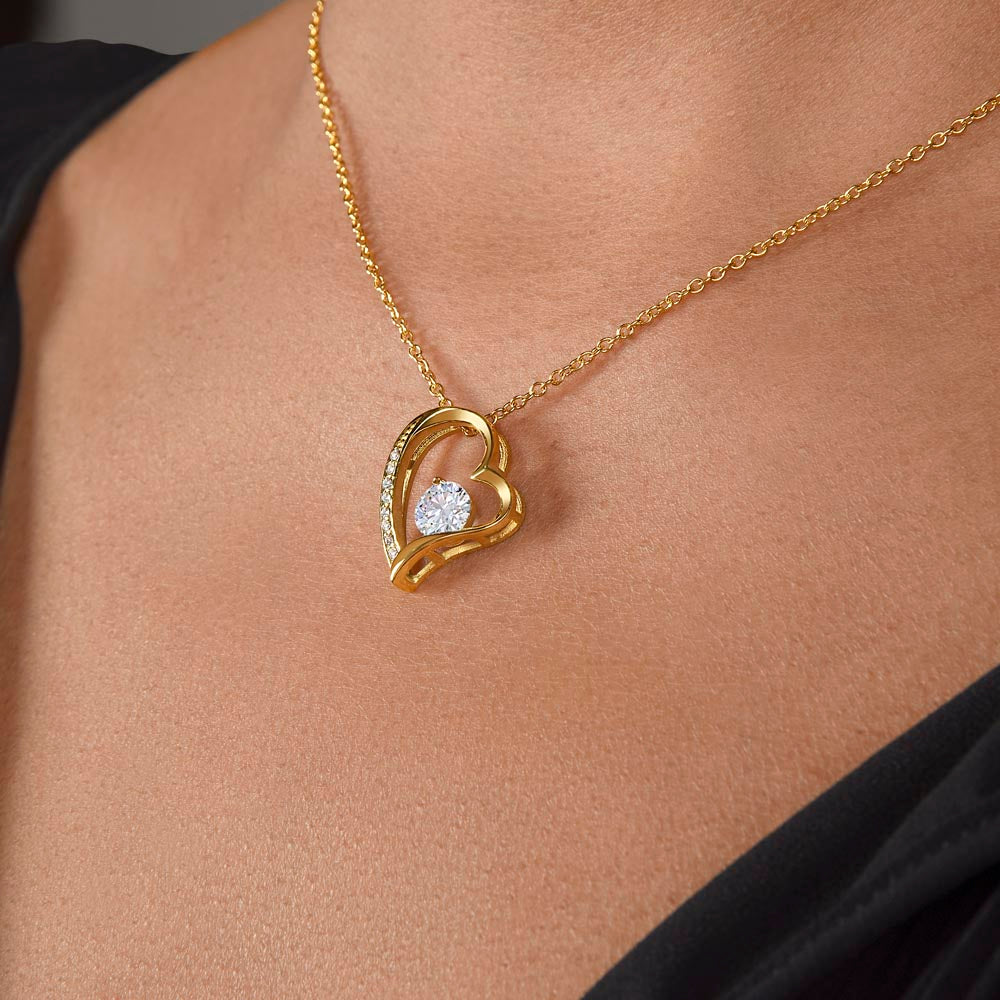 18k Yellow Gold Pendant Necklace ✨ | Be My Valentine 💖 | Forever Love Necklace 💎 | Valentine's Day Jewelry Gift 🎁 | Heart Necklace ❤️