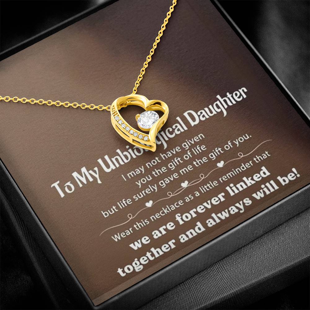 For My Unbiological Daughter - You Are Always In My Heart Necklace | Meaningful Gift