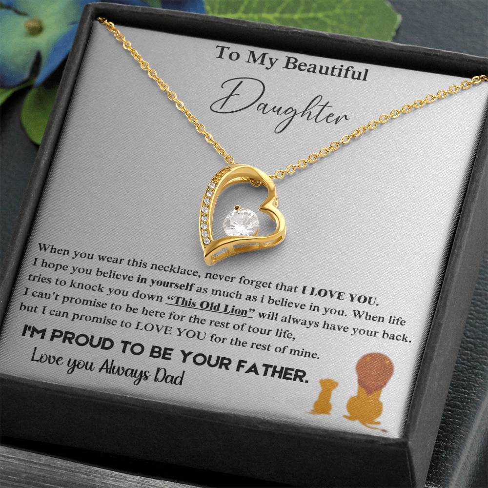 "Father to Daughter Necklace - Meaningful Christmas Gift for Daughter or Bonus Daughter"