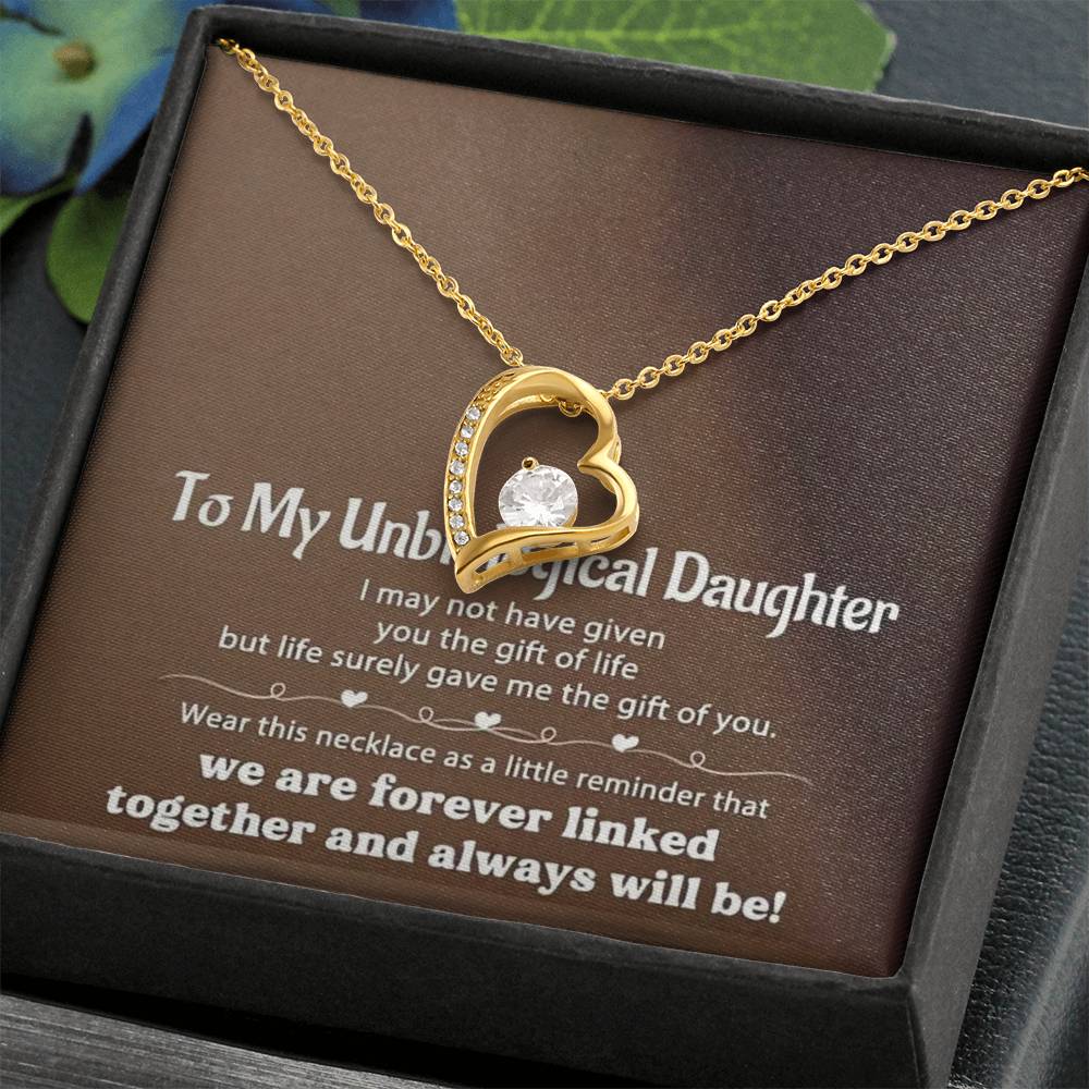 For My Unbiological Daughter - You Are Always In My Heart Necklace | Meaningful Gift