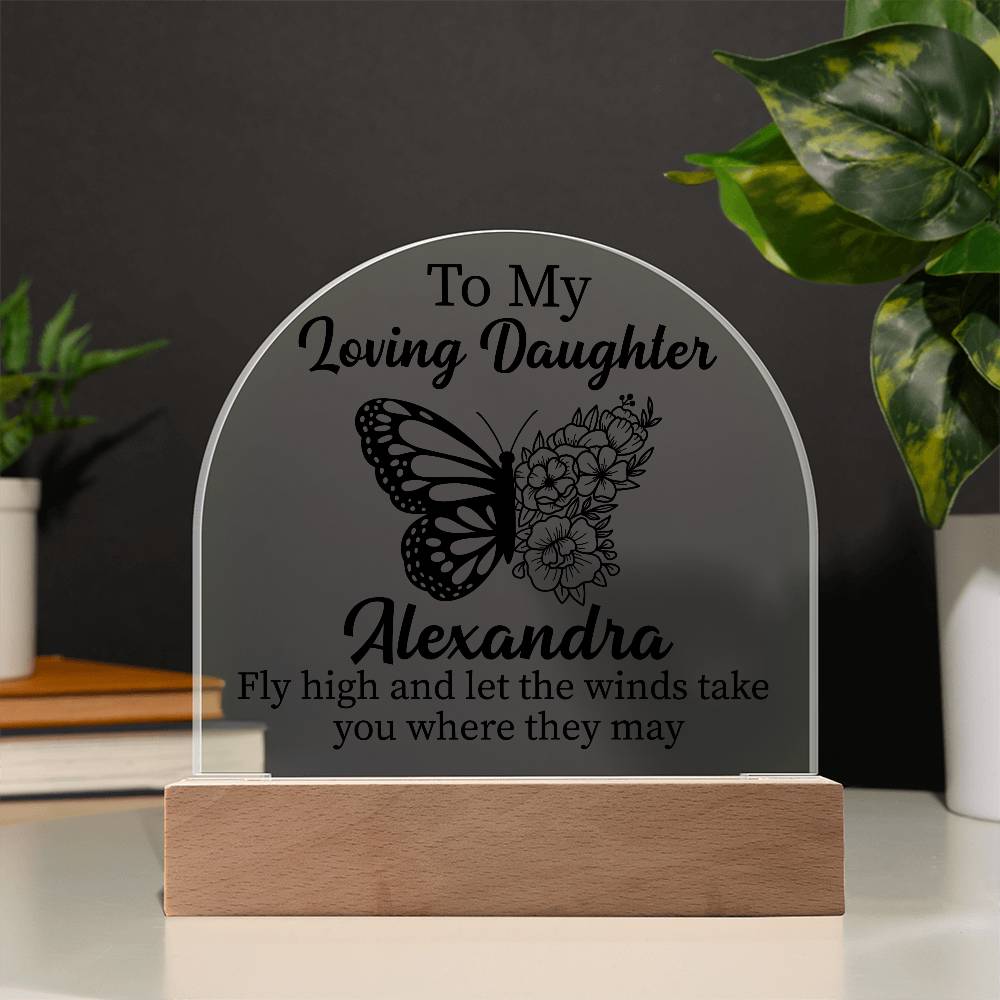 Personalized LED Acrylic Plaque – A Unique Gift for Your Beloved Daughter!