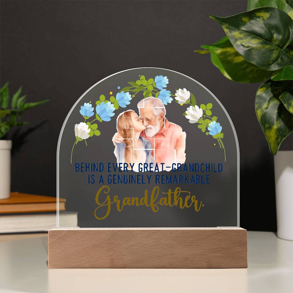 Personalized LED Acrylic Plaque – A Heartwarming Gift for Your Beloved Grandpa!