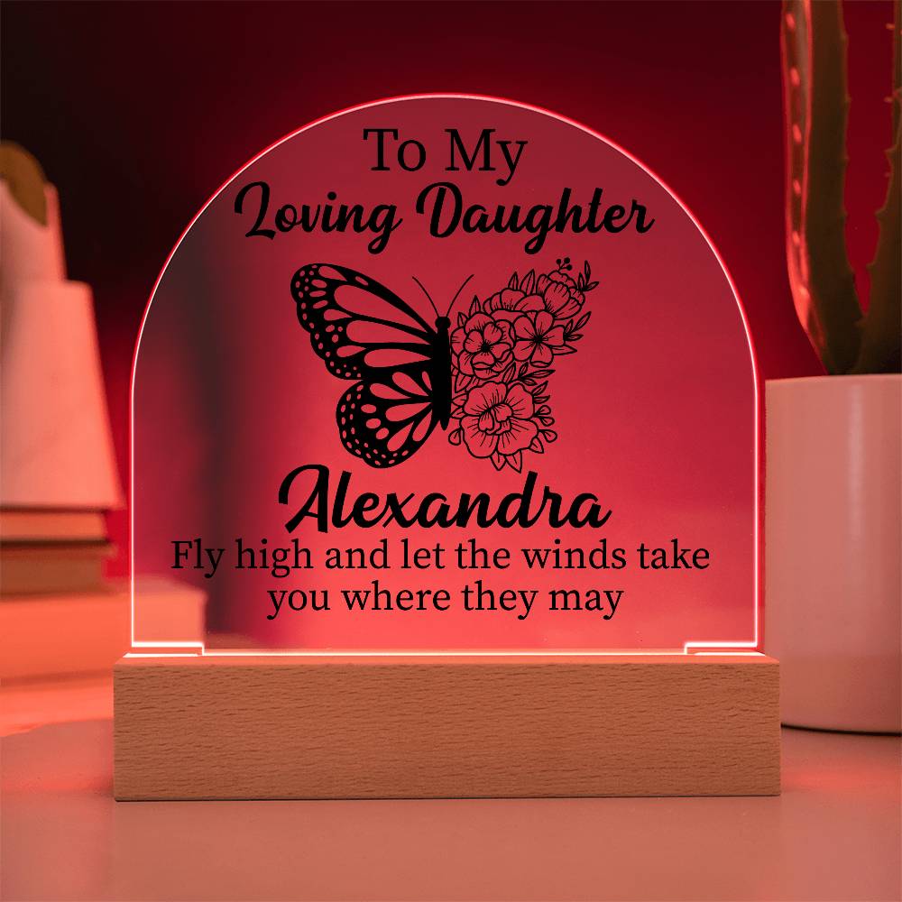 Personalized LED Acrylic Plaque – A Unique Gift for Your Beloved Daughter!