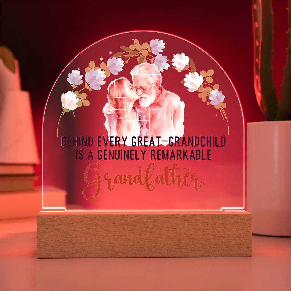 Personalized LED Acrylic Plaque – A Heartwarming Gift for Your Beloved Grandpa!