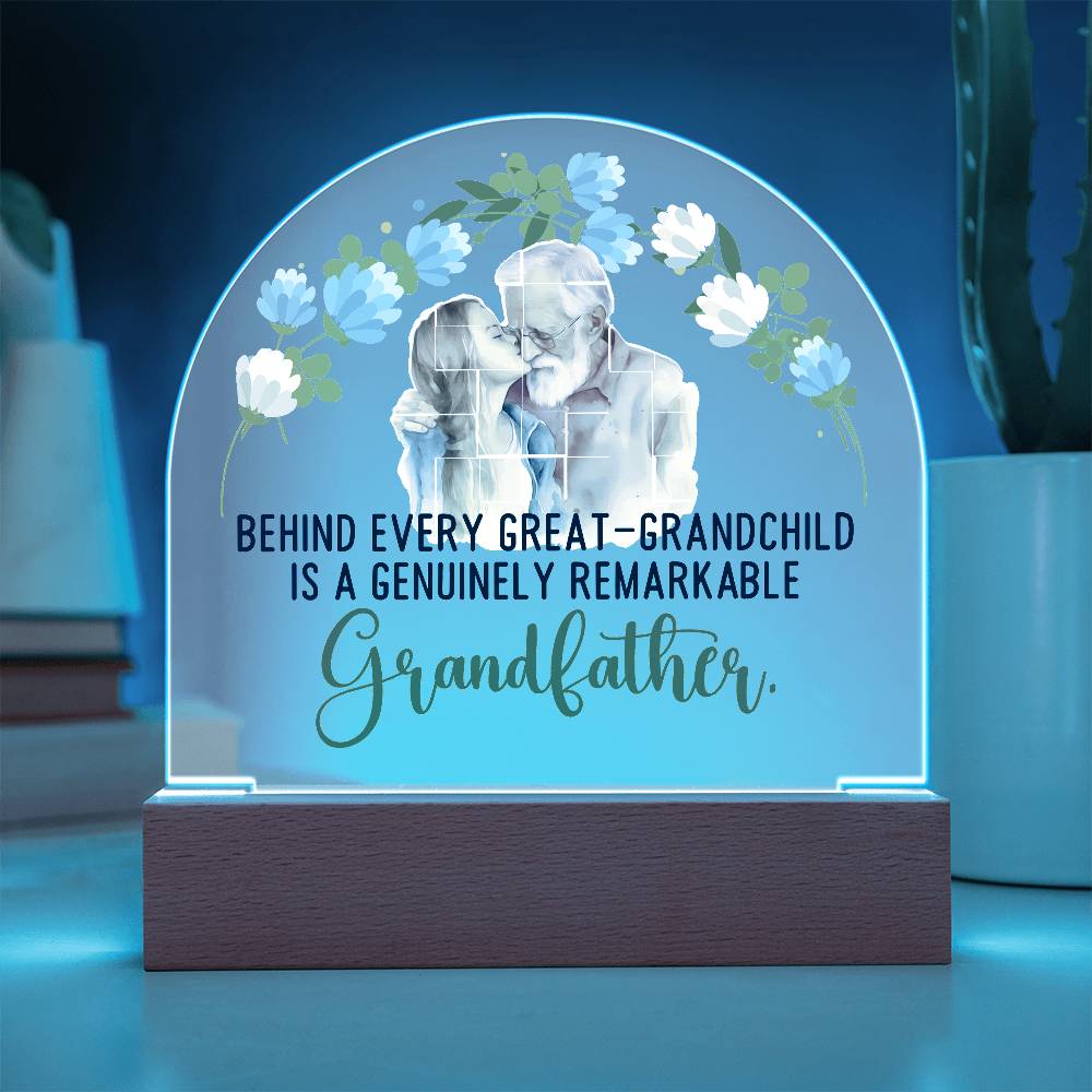 Personalized LED Acrylic Plaque – A Heartwarming Gift for Your Beloved Grandpa!