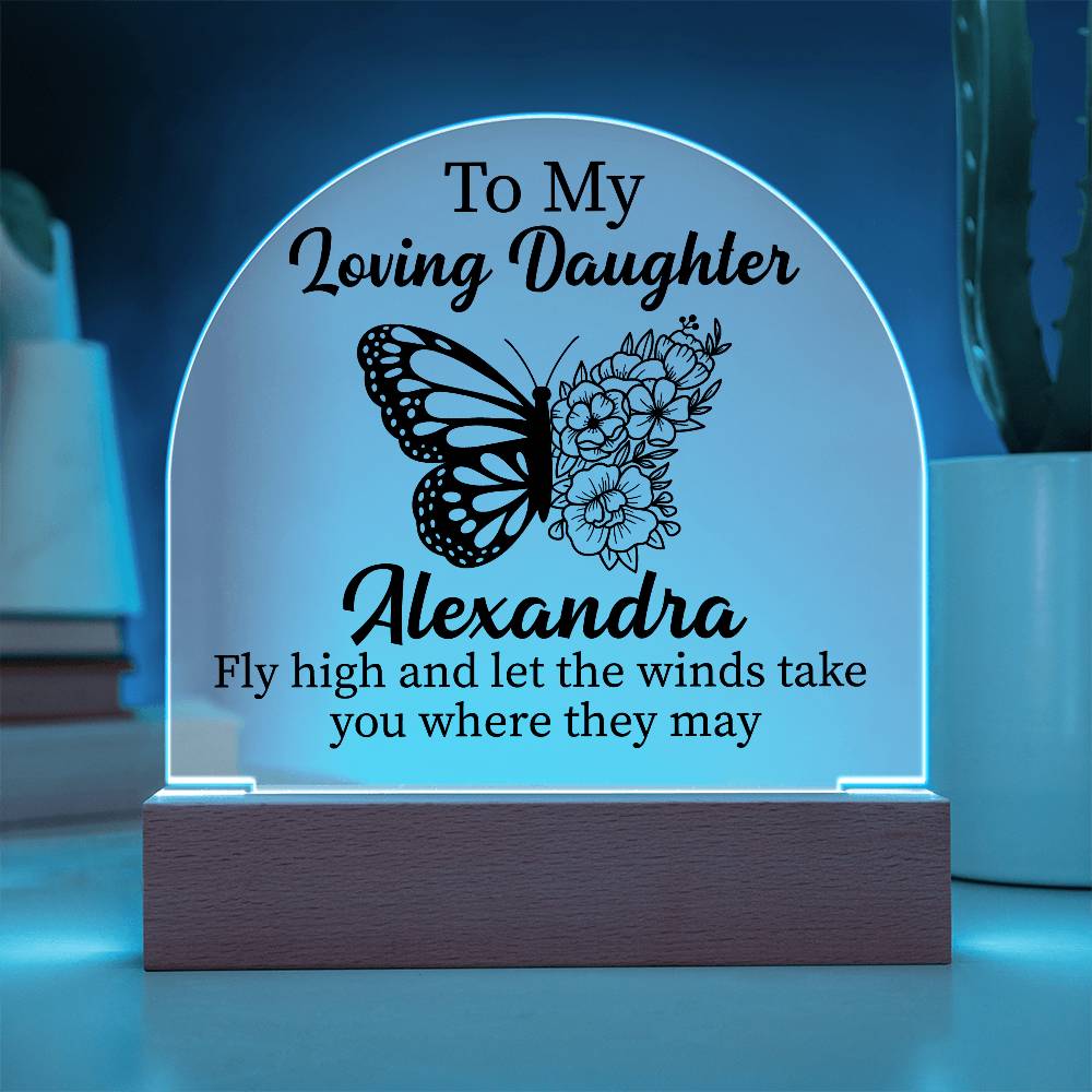 Personalized LED Acrylic Plaque – A Unique Gift for Your Beloved Daughter!