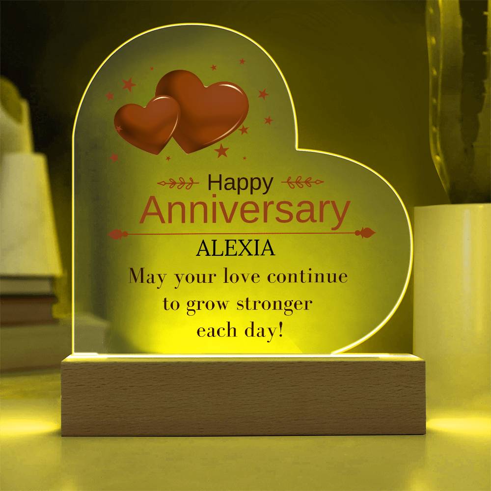 Happy Anniversary Alixa – May your love continue to grow stronger each day!