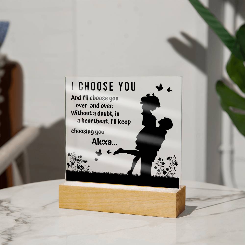 Personalized LED Acrylic Plaque – A Heartfelt Gift for Your Special Someone!