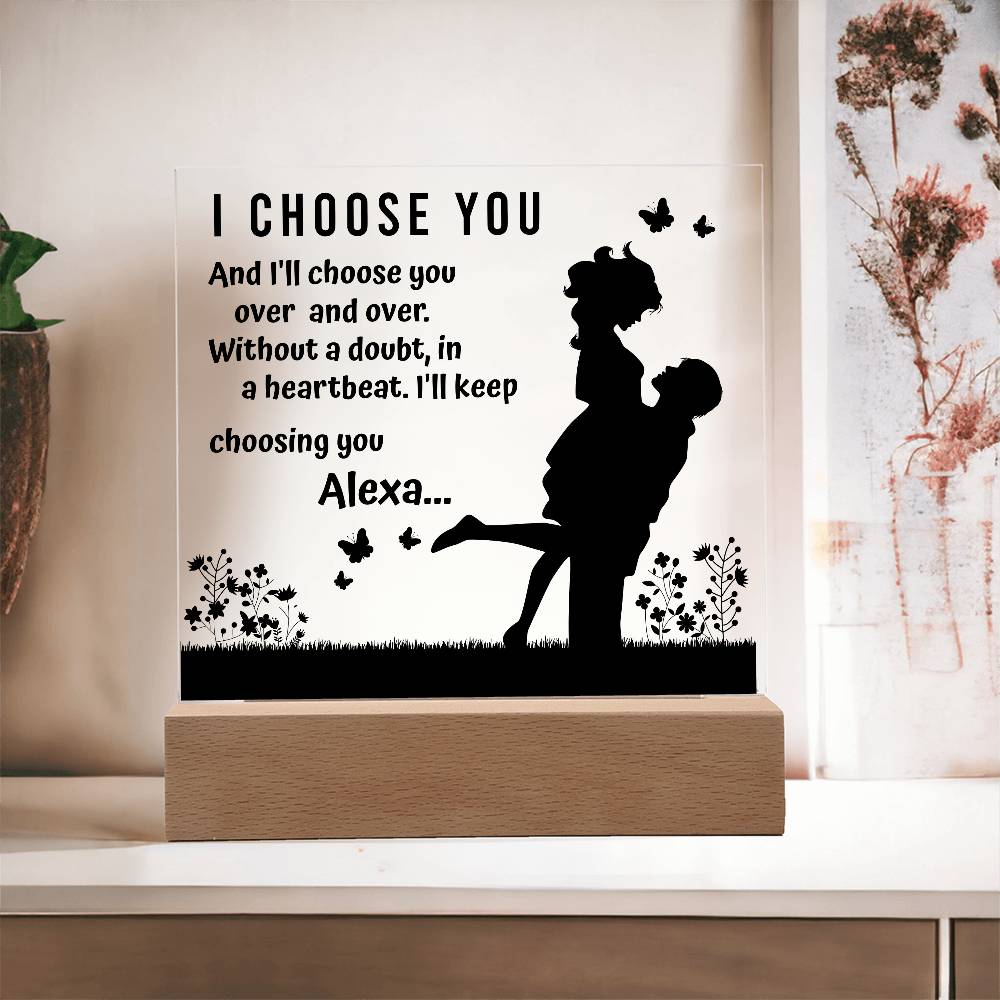 Personalized LED Acrylic Plaque – A Heartfelt Gift for Your Special Someone!