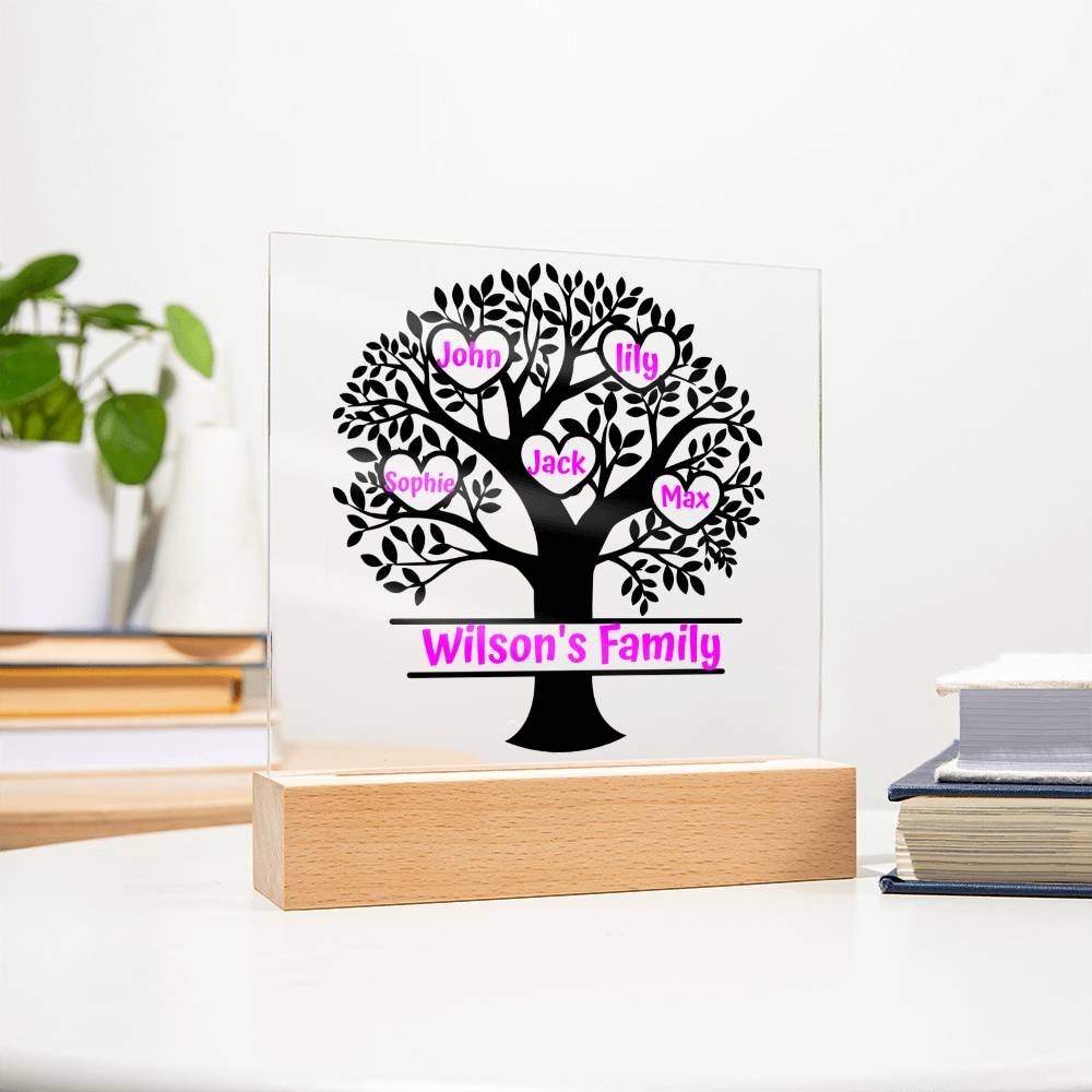 Personalized Tree Family Acrylic Plaque – A Heartwarming Gift for Your Loved Ones!