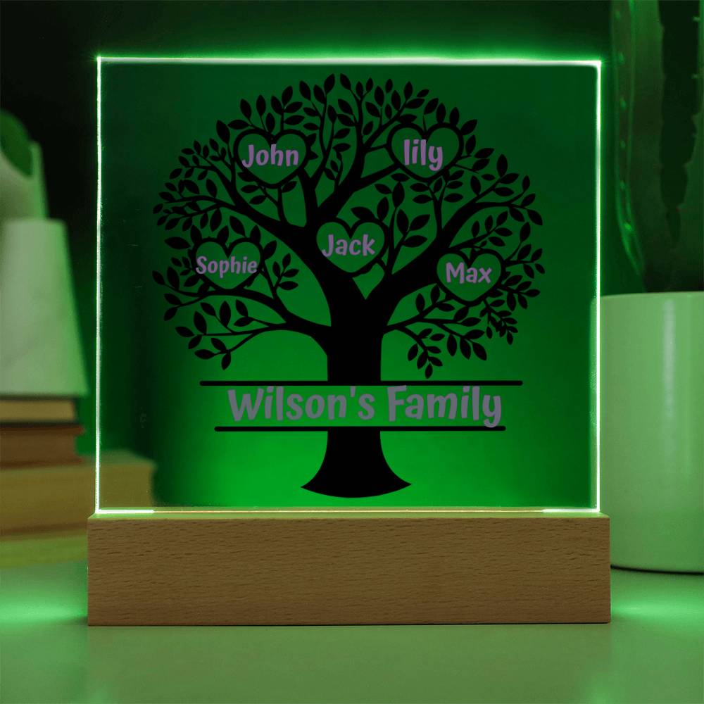 Personalized Tree Family Acrylic Plaque – A Heartwarming Gift for Your Loved Ones!