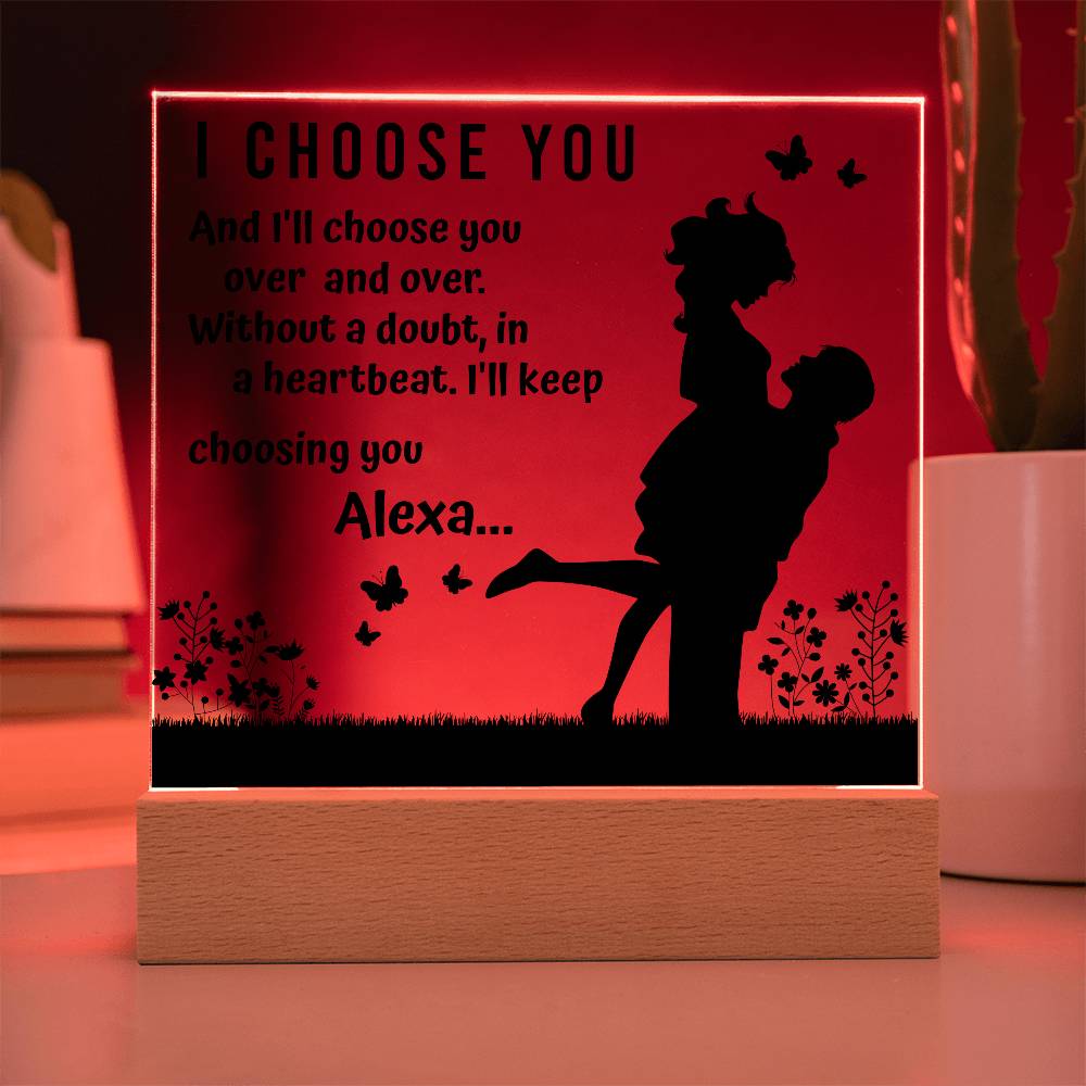 Personalized LED Acrylic Plaque – A Heartfelt Gift for Your Special Someone!