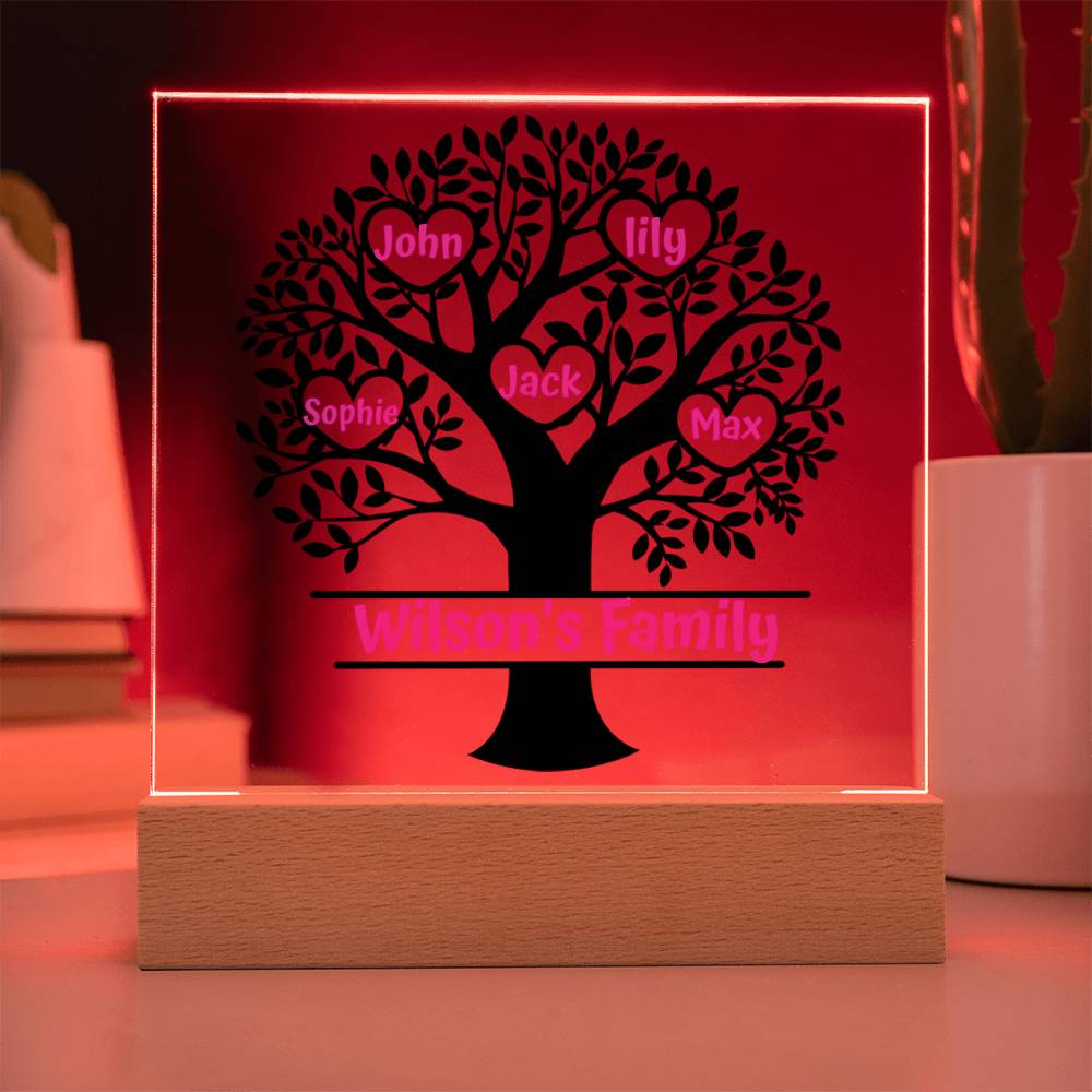 Personalized Tree Family Acrylic Plaque – A Heartwarming Gift for Your Loved Ones!