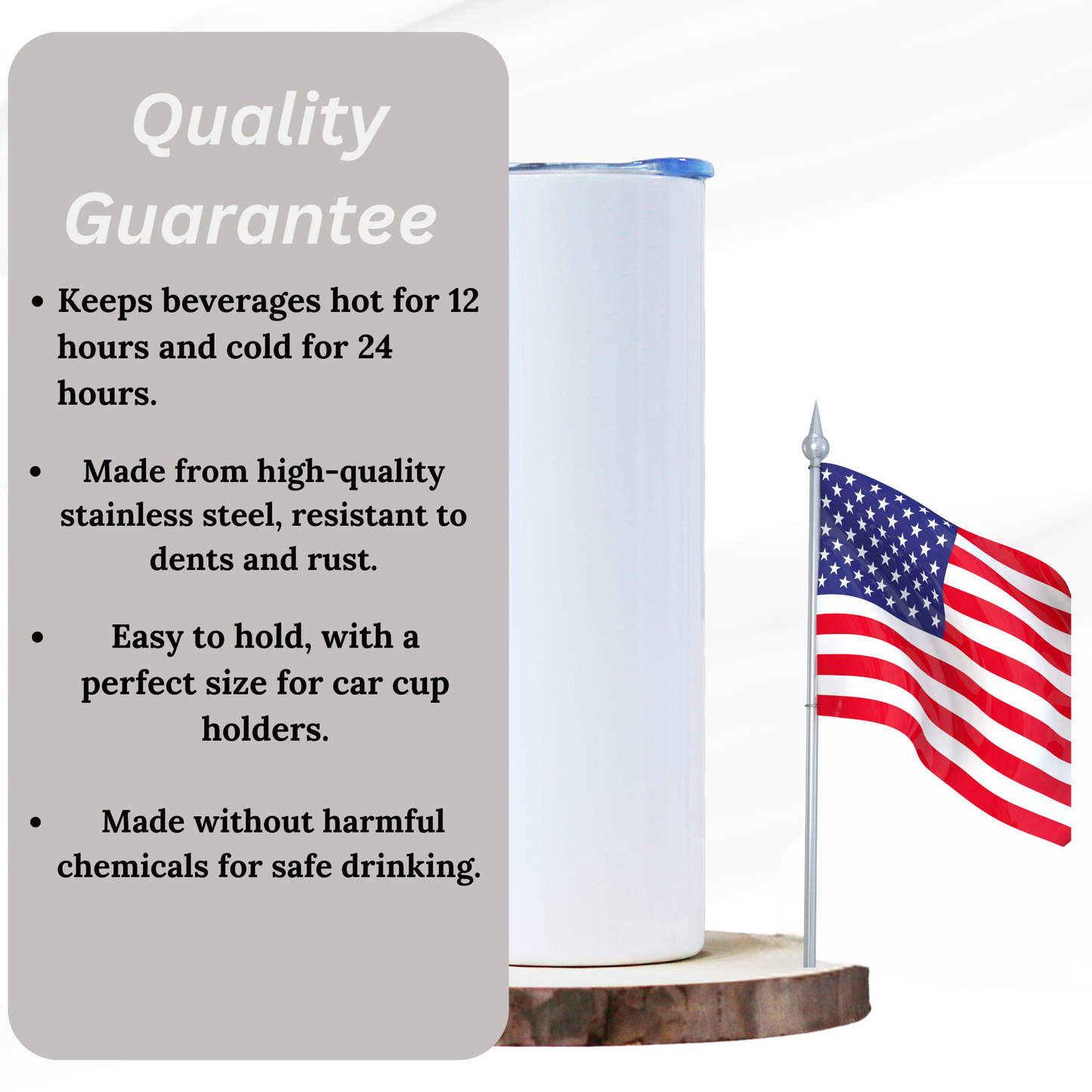 50 Pack 20oz Sublimation Tumblers with Rubber Bottoms & Shrink Wraps - Free Shipping Included