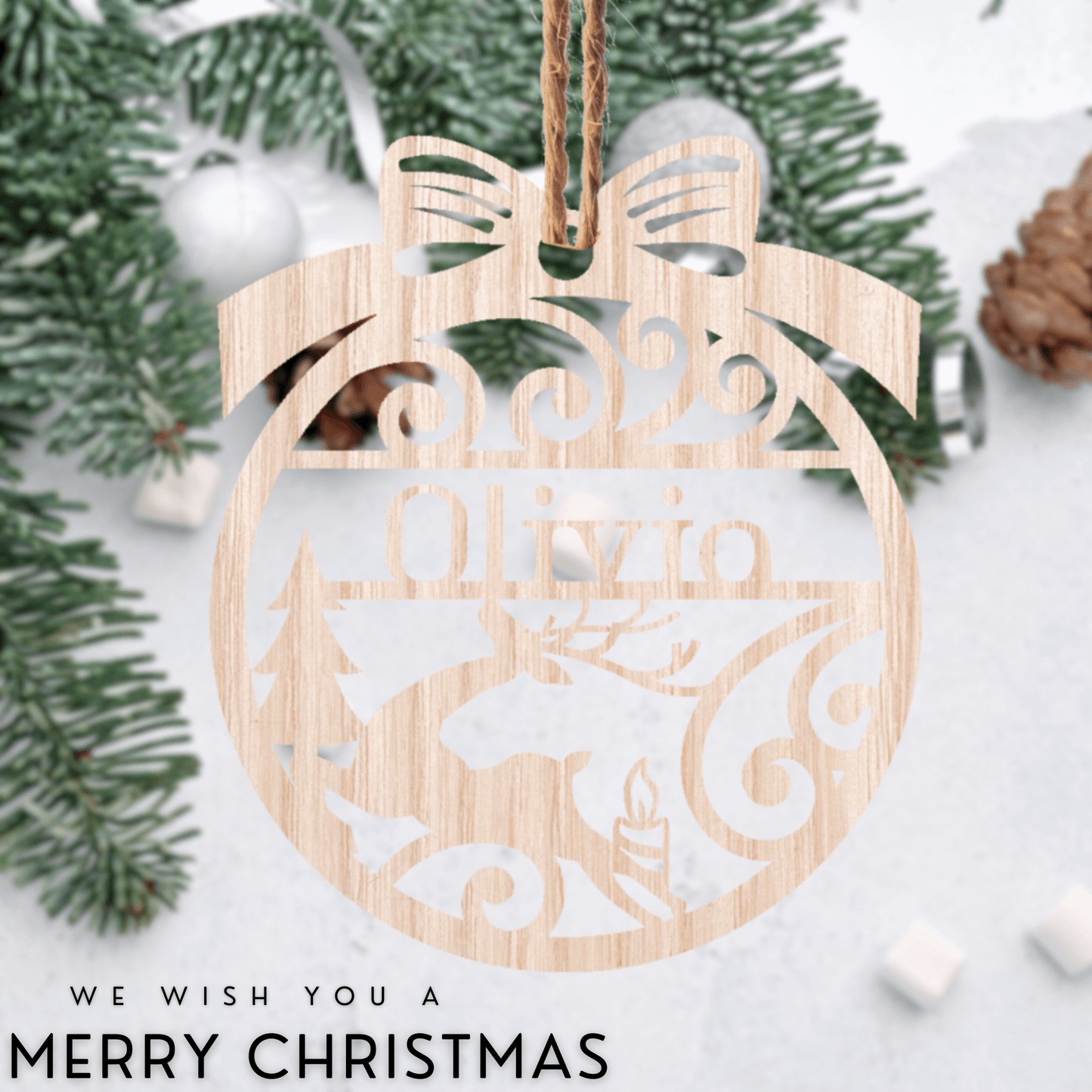 🎁 Gift Lora – Become even more beautiful with our custom wood ornaments  Olivia 🌟